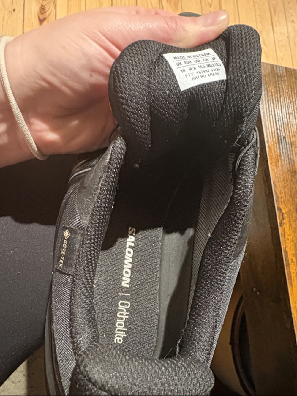Salomon Black and Gray Trail Running Shoes - Picture 5 of 9